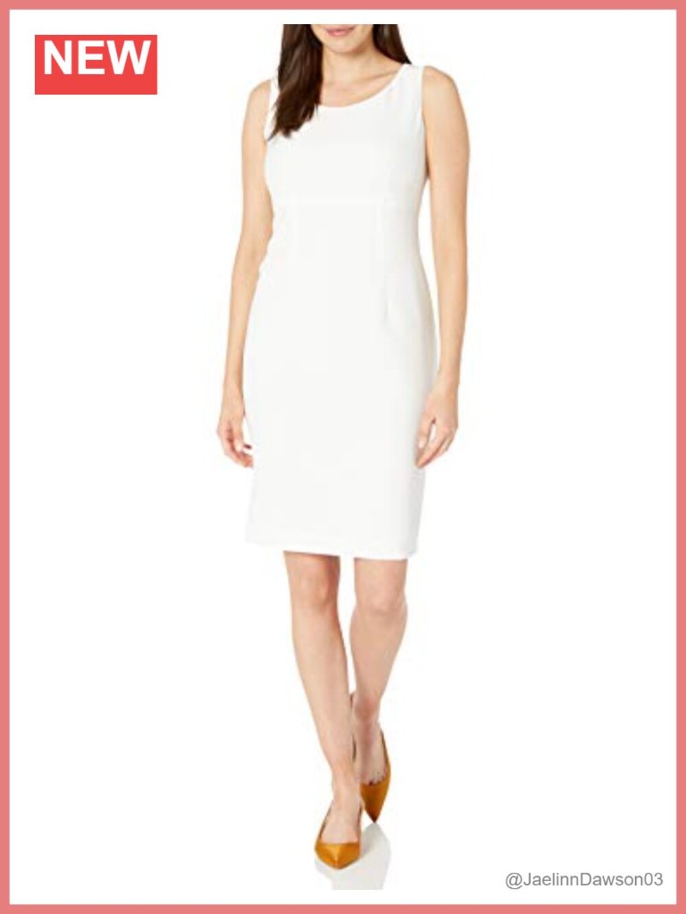 Kasper Womens Stretch Crepe Sleeveless Sheath Dress Knee-Length